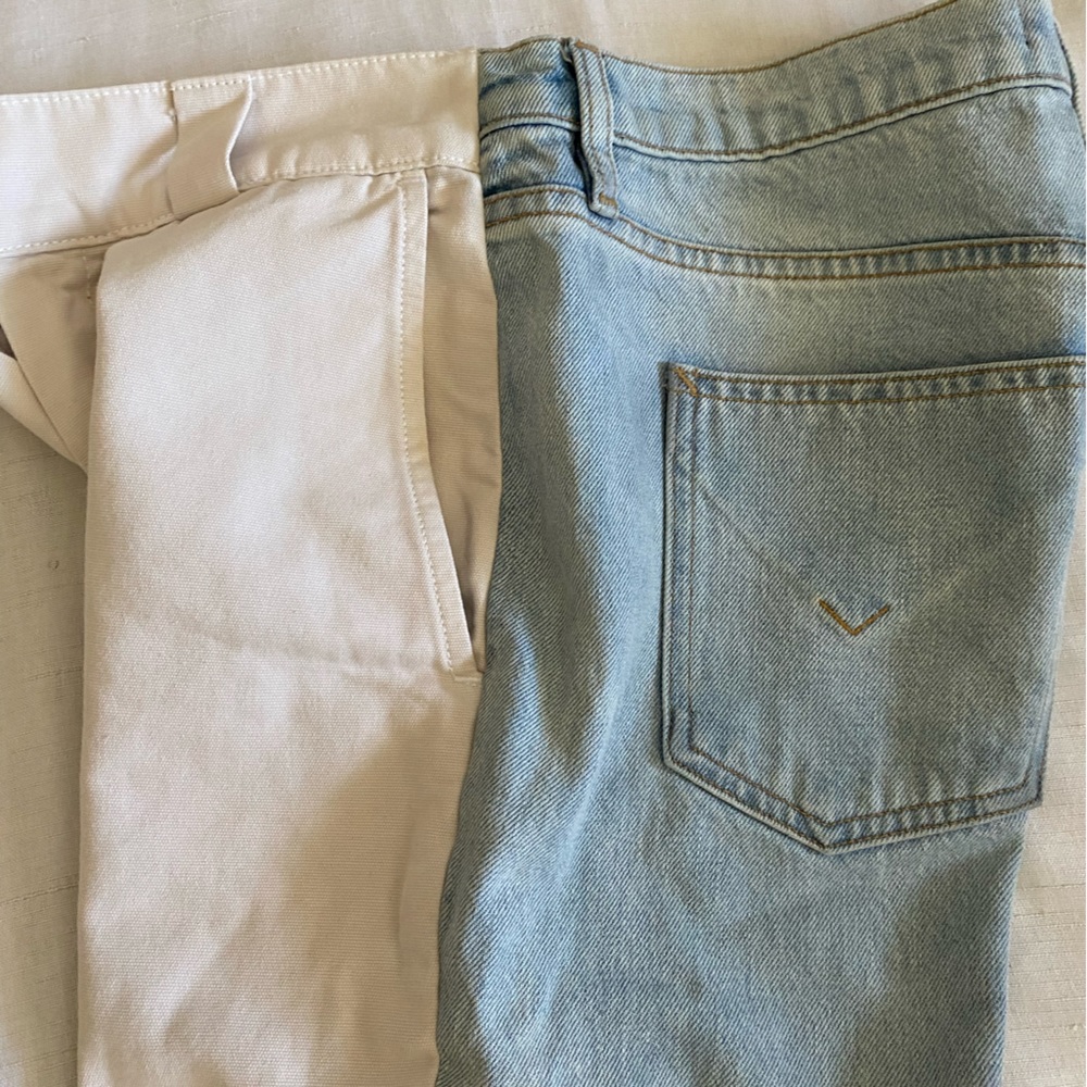 Hudson Two Tone Patchwork Straight Leg Five Pocke… - image 3